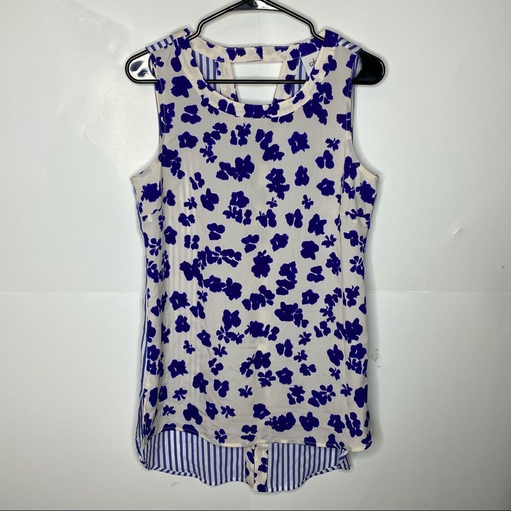 Anthropologie Cabi hi low tunic Top S floral